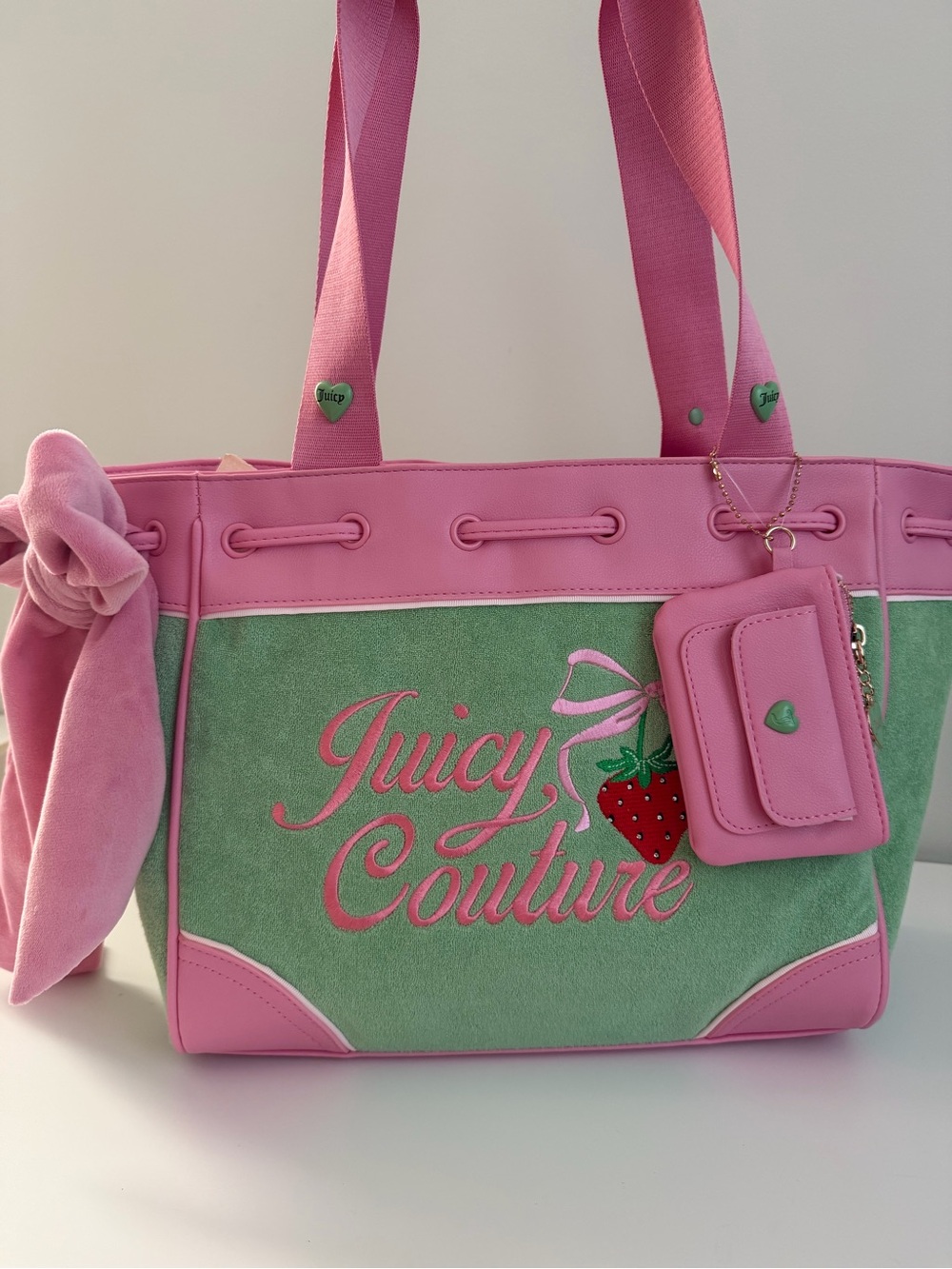 Juicy Couture Pink & Green Tote Bag